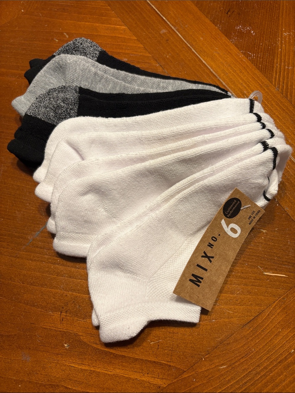 Women's Mixed Pack Low-Cut Ankle Socks - White, Black, Gray (6 Pack)